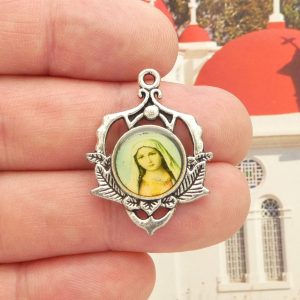 Sacred Heart of Mary Charms bulk in silver