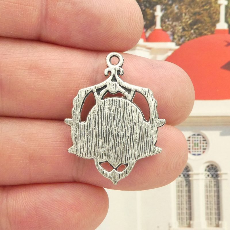 2 Sacred Heart of Mary Charms Bulk in Silver by TIJC SP2118 - Image 4