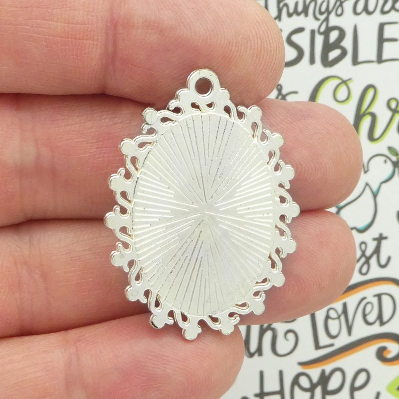 1 Our Lady of Grace Pendants Bulk in Silver by TIJC SP2120 - Image 4