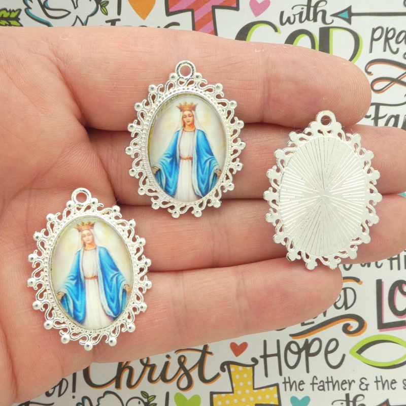 Our Lady of Grace pendants bulk in silver multi