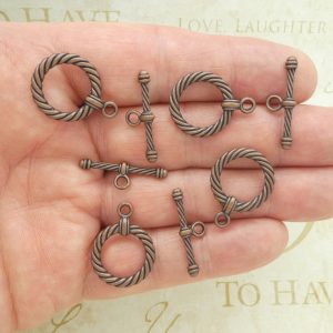 Round Copper Toggle Clasp