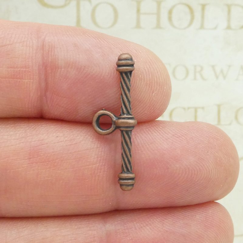 rope toggle clasp bulk in bronze pewter toggle