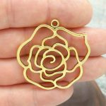 gold rose pendants wholesale