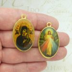 Our Lady of Perpetual Help Pendants and Sacred Heart of Jesus Pendant