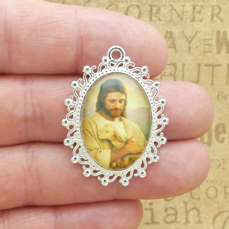 Jesus and Lamb Pendants bulk in silver