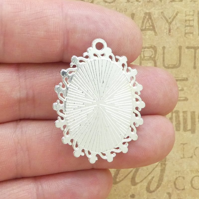 1 Jesus and Lamb Pendants Bulk in Silver 38x28mm by TIJC SP2126 - Image 3