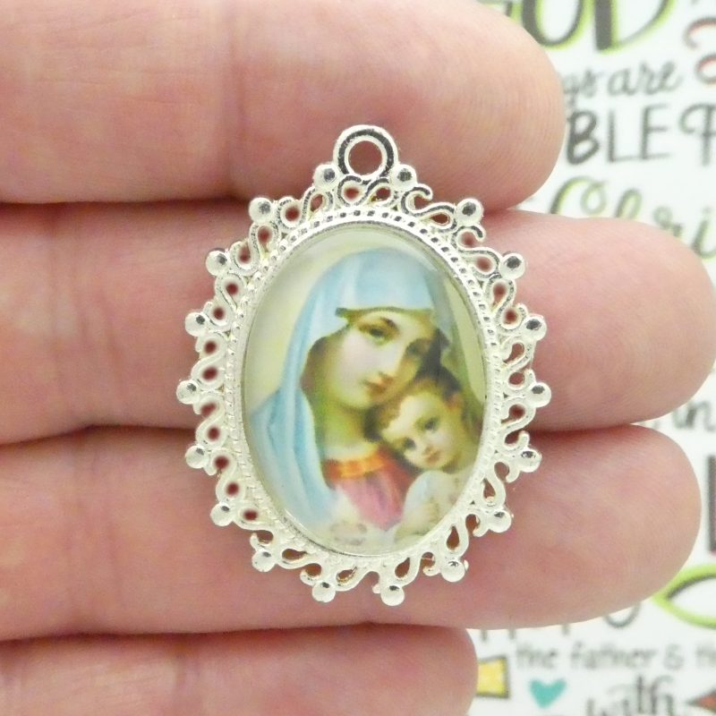 Mother Mary with Infant Jesus Pendants Bulk