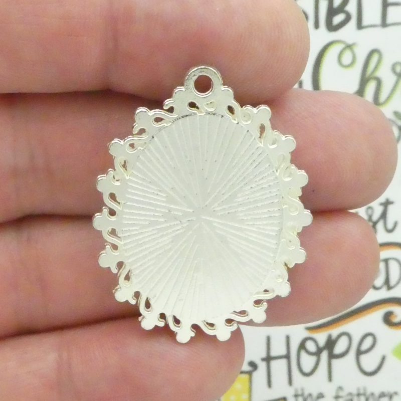 1 Mother Mary and Baby Jesus Pendants Bulk Silver by TIJC SP2127 - Image 4