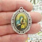 Virgin Mary with Baby Jesus Pendants bulk