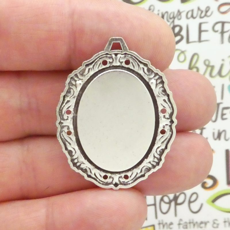 1 Virgin Mary with Baby Jesus Pendants Bulk in Silver by TIJC SP2129 - Image 3