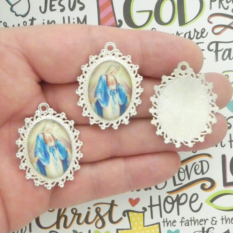 Our Lady Of Fatima Pendants Bulk in silver multi