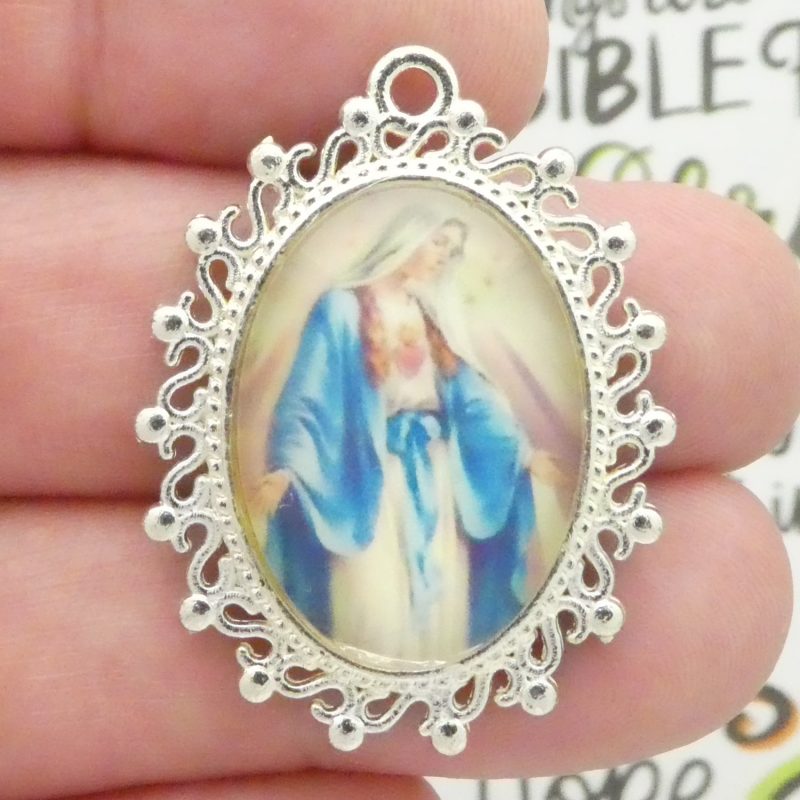 Our Lady Of Fatima Pendants Bulk in silver closeup