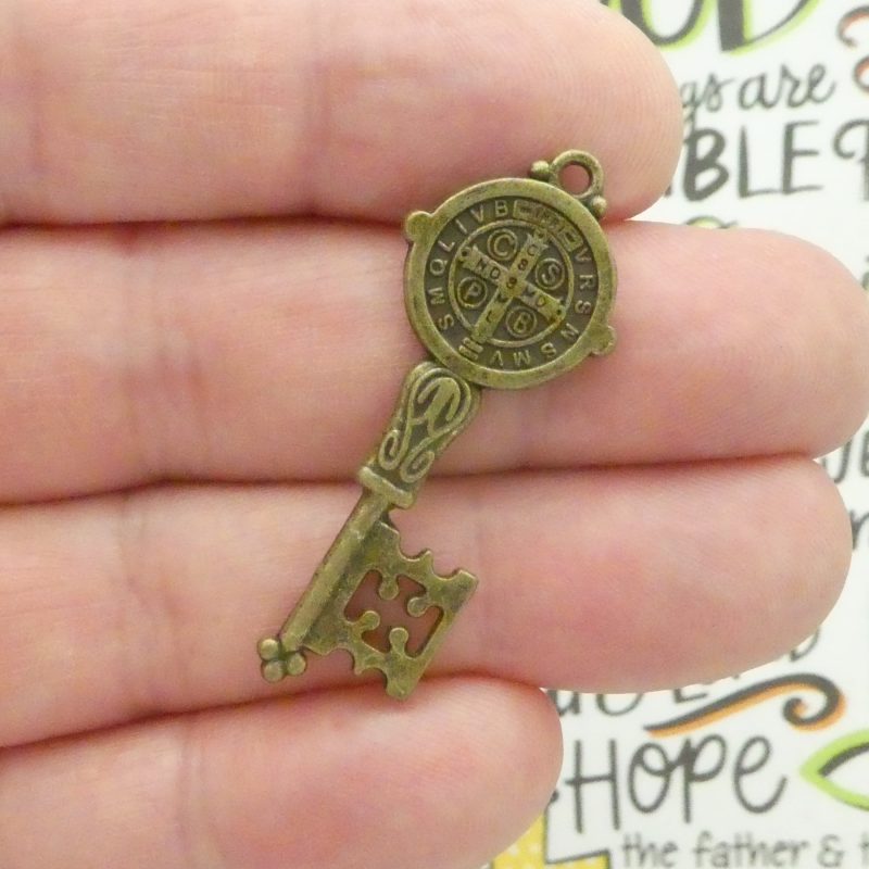 3 Key Charm St Benedict Medal Medium by TIJC SP2131 - Image 4