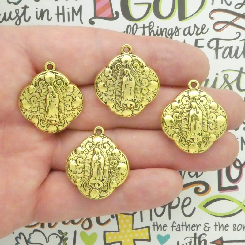 Our Lady of Guadalupe Medals Bulk in Gold Multi