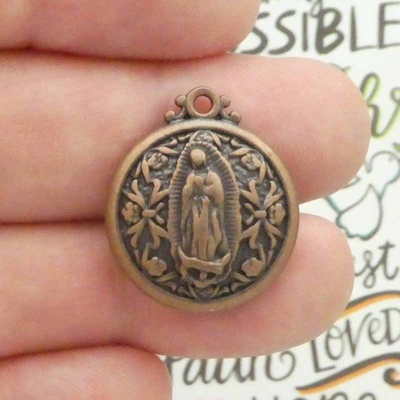 our lady of guadalupe pendants bulk in copper pewter