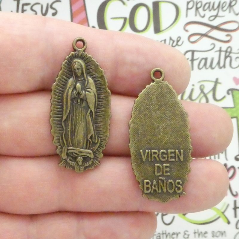 Our Lady of Guadalupe Medals bulk in bronze pewter front and back