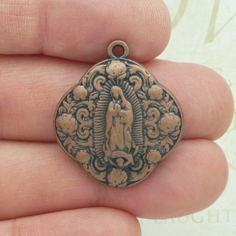 Our Lady of Guadalupe medallions bulk in copper pewter