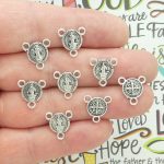 silver st benedict rosary center bulk