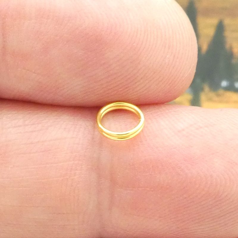 gold plated split rings