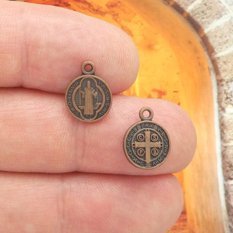 tiny St Benedict medals bulk in copper pewter