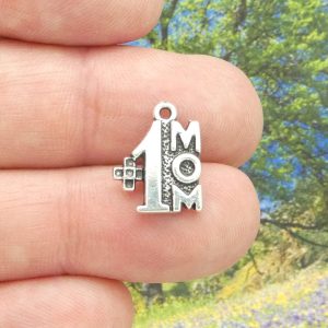 #1 mom charms for jewelry making