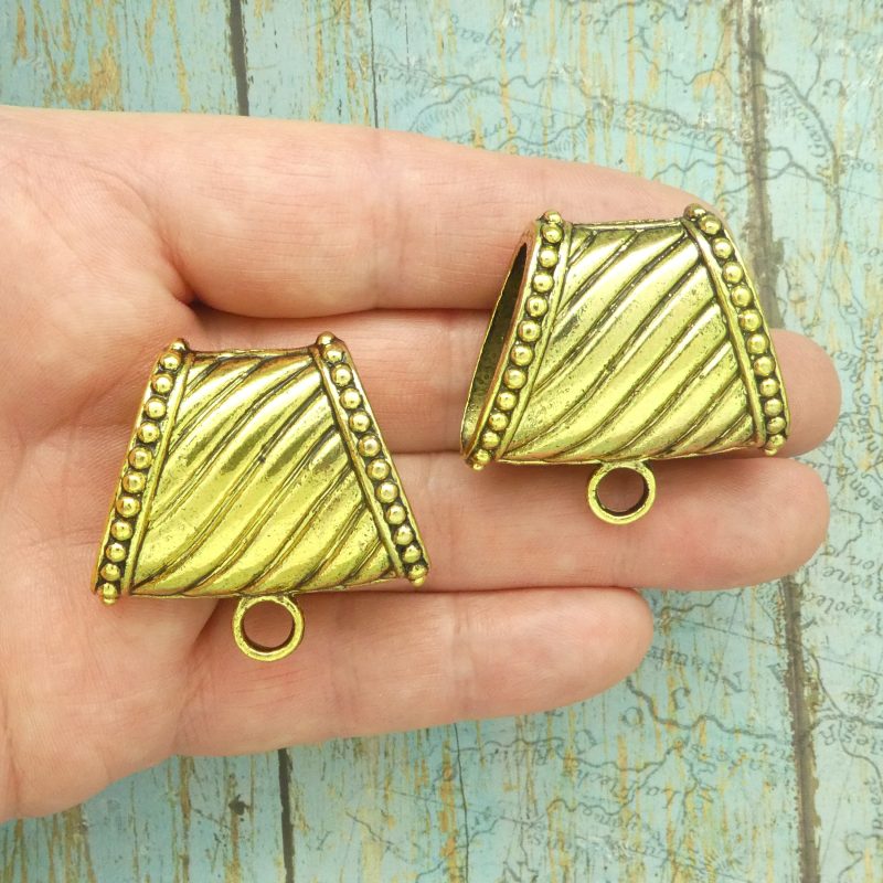 large gold bails for pendants wholesale