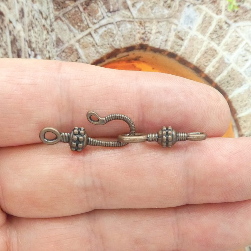 hook and eye clasp for jewelry making copper