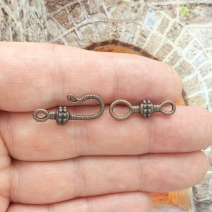 copper hook and eye clasp