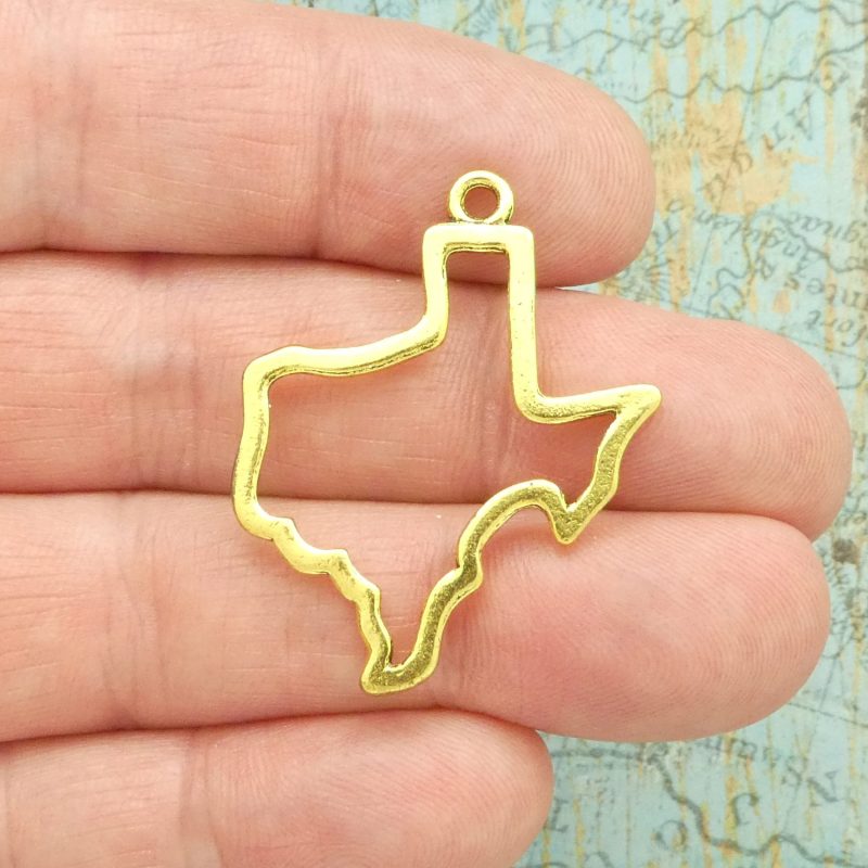 5 Outline Texas Charms Bulk in Gold Medium by TIJC SP2147 - Image 4