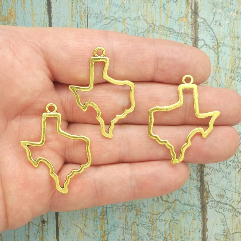 gold texas charms wholesale