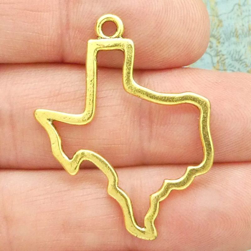 gold texas charms for jewelry making