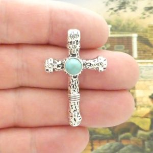 turquoise cross pendants for jewelry making