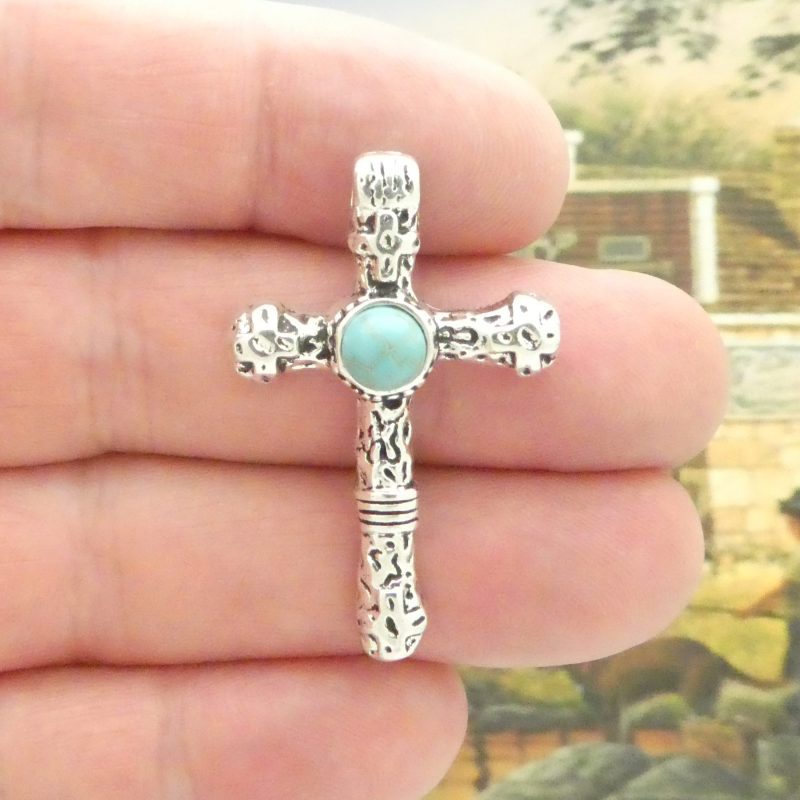 turquoise cross pendants for jewelry making