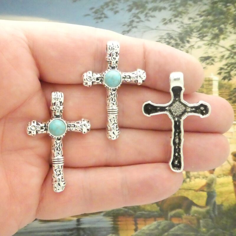 turquoise cross pendants bulk