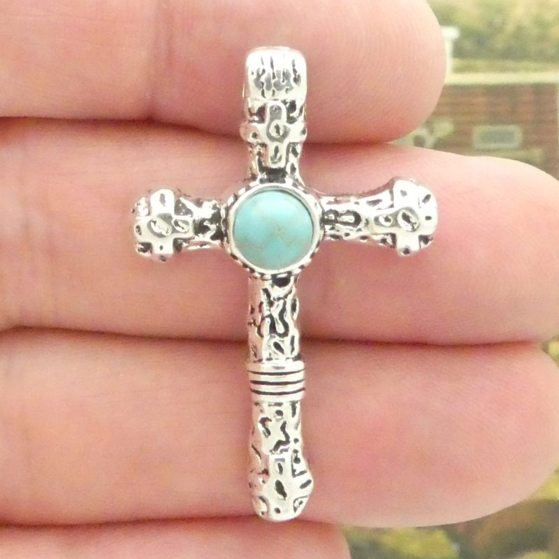 turquoise cross pendants