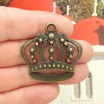 bronze crown pendants bulk