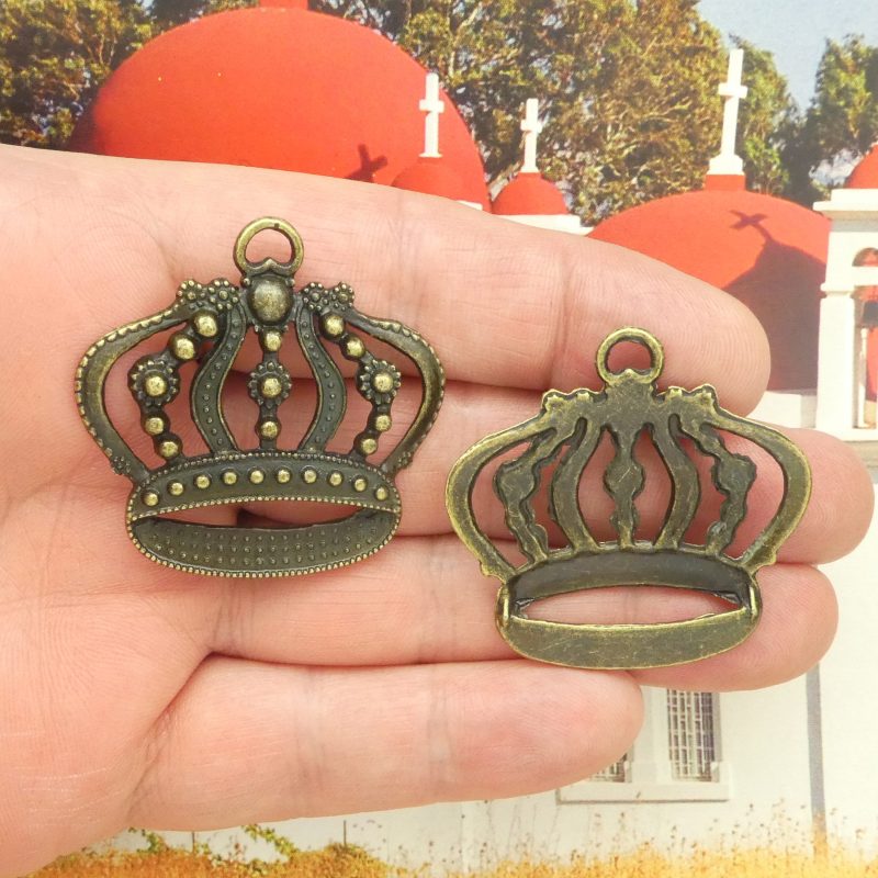 bronze crown pendants for jewelry making