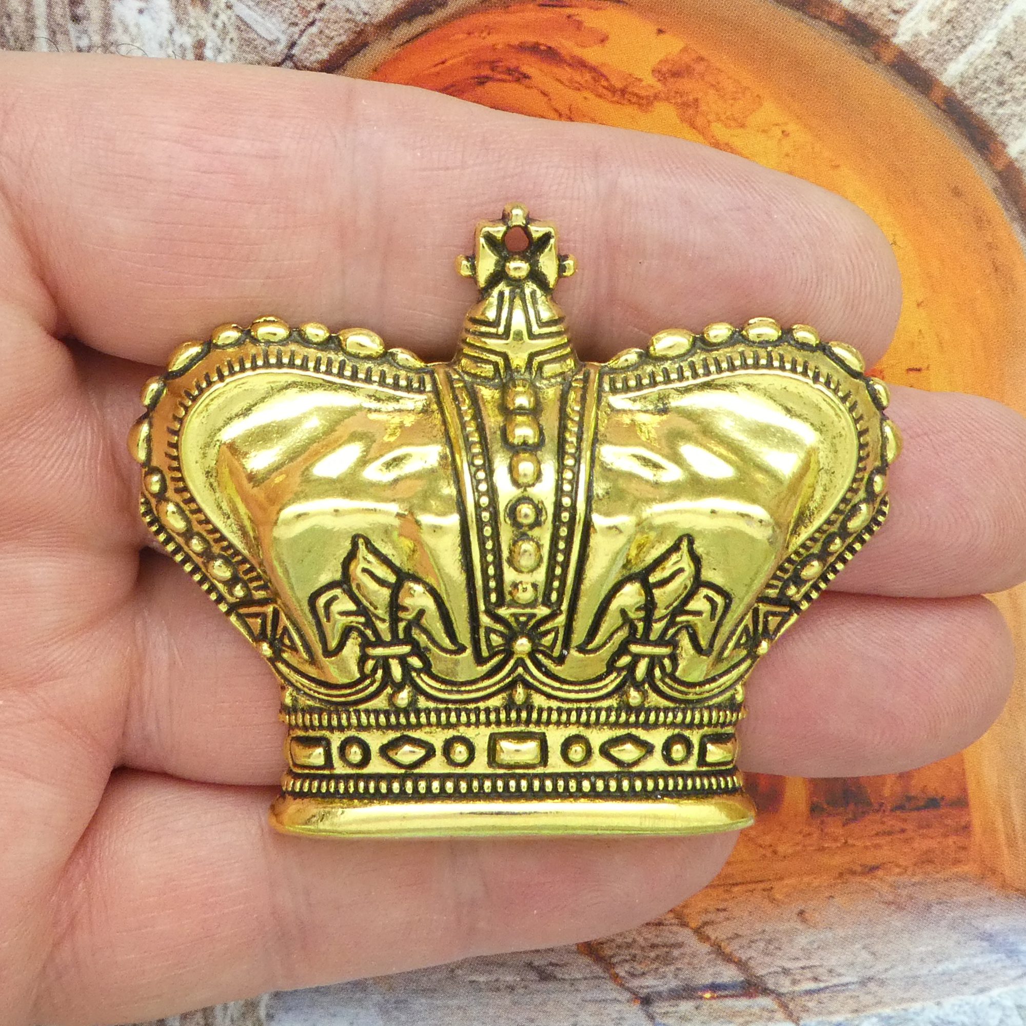 gold crown pendants for jewelry making