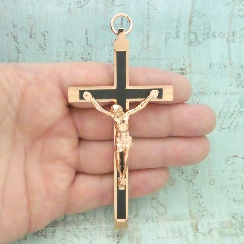 copper crucifix wall cross for rosary making