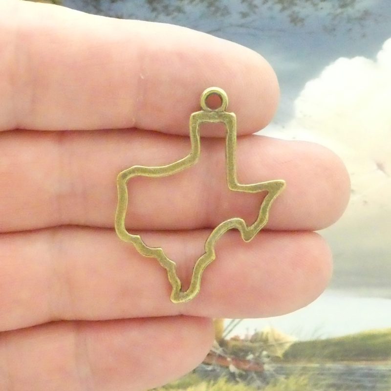 5 Outline Texas Charms Bulk in Bronze Medium by TIJC SP2156 - Image 4