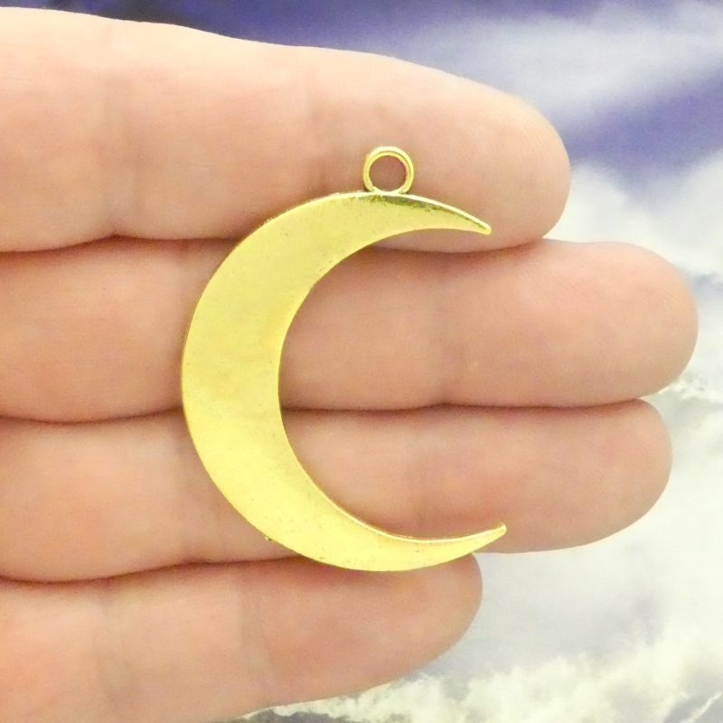 Crescent Moon Pendants for Jewelry Making