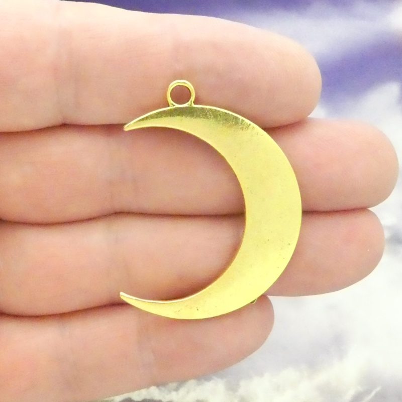 Gold Crescent Moon Pendant