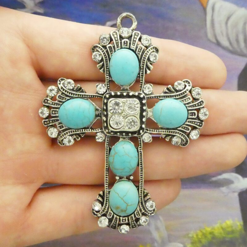 turquoise cross pendant