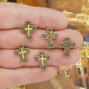 small cross charms bulk