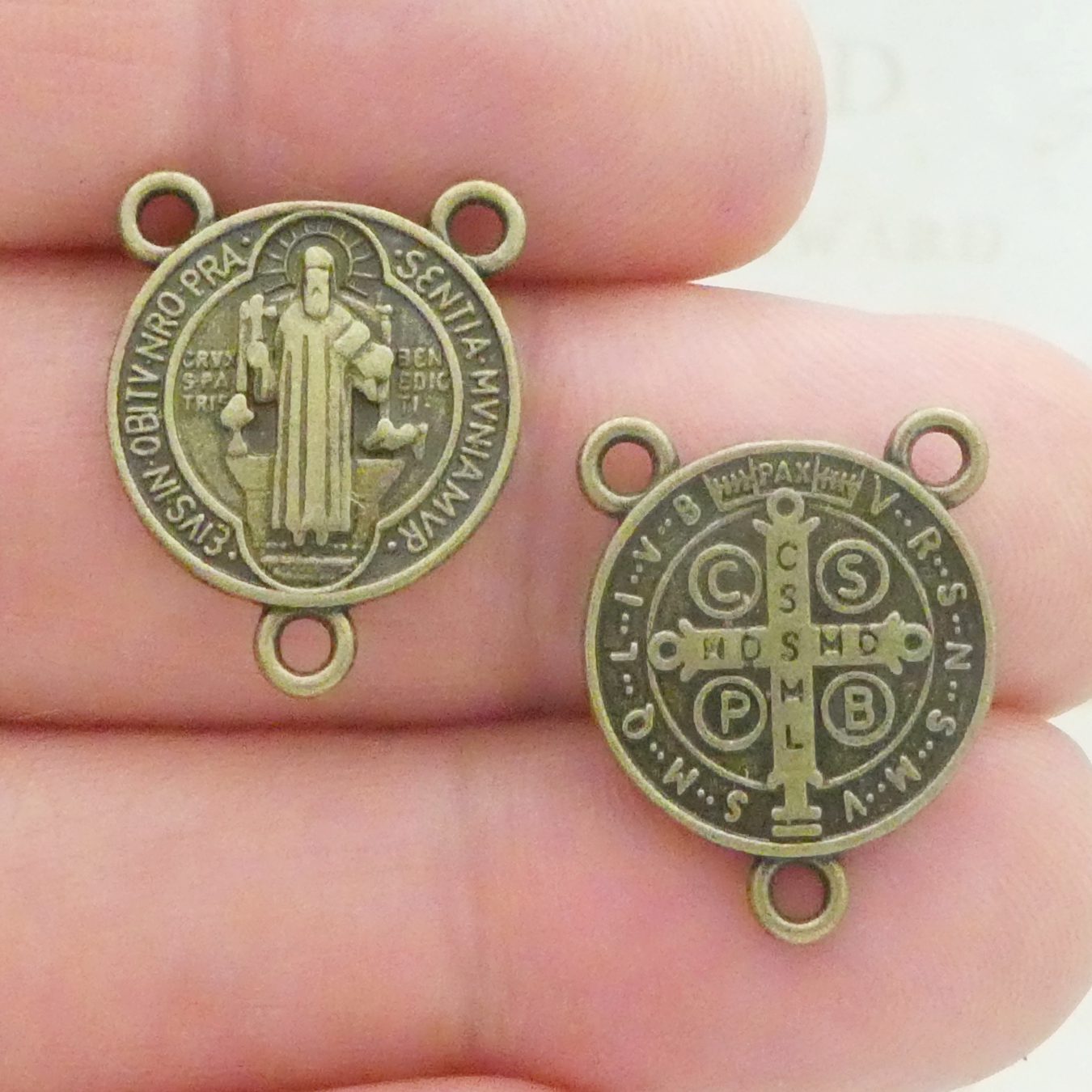 St Benedict rosary centerpiece