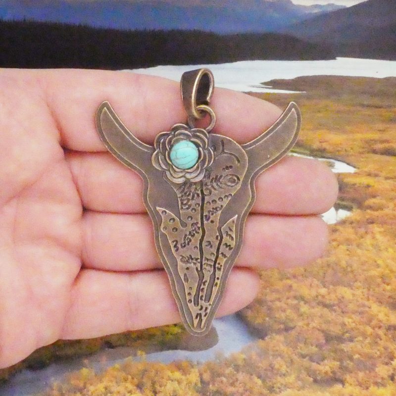 cow skull pendants for jewelry making