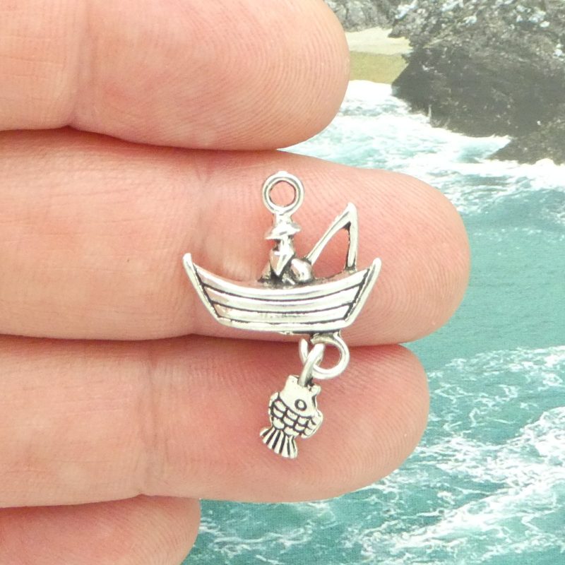Silver Fishing Charm
