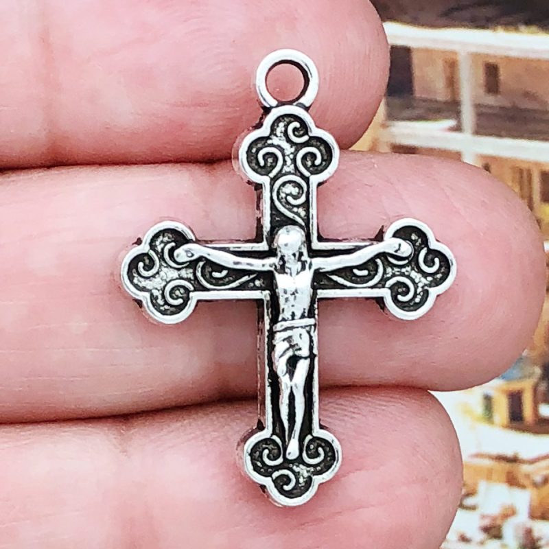 Silver Crucifix Cross Charms Bulk