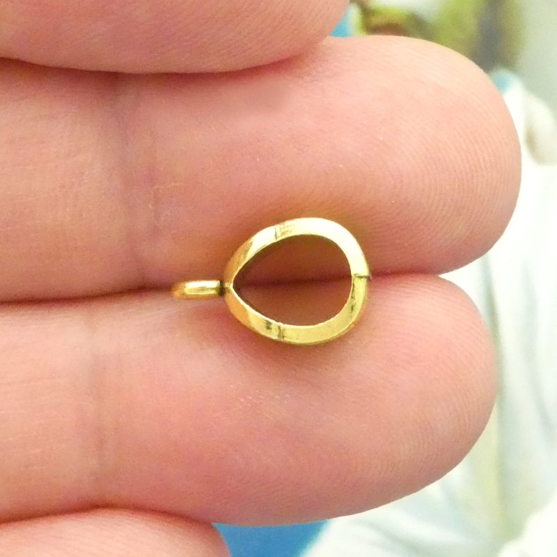 BULK 40 Small Gold Jewelry Bails 13x8mm by TIJC SP1398B - Image 3