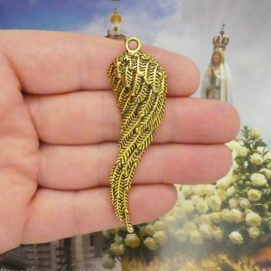 Gold Angel Wing Charms for Jewelry Making